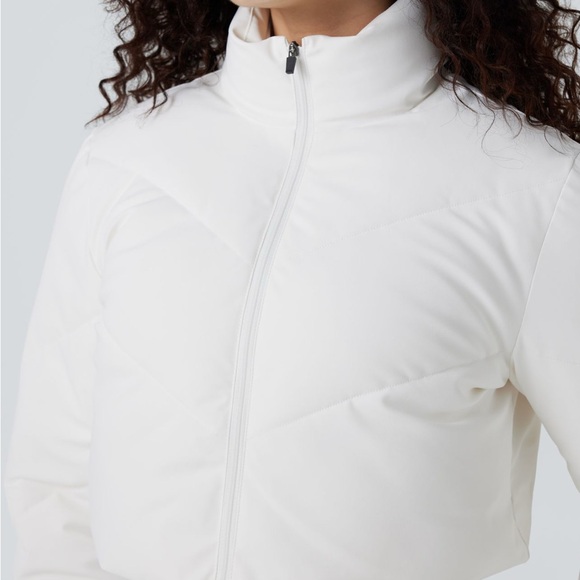 NEW! 2-pc Halara 3-in-1 Stand Collar Casual Cropped Puffer Coat & Thumb Holes! - Picture 9 of 13